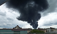 Brand in Ludwigshafen während des P-tages
